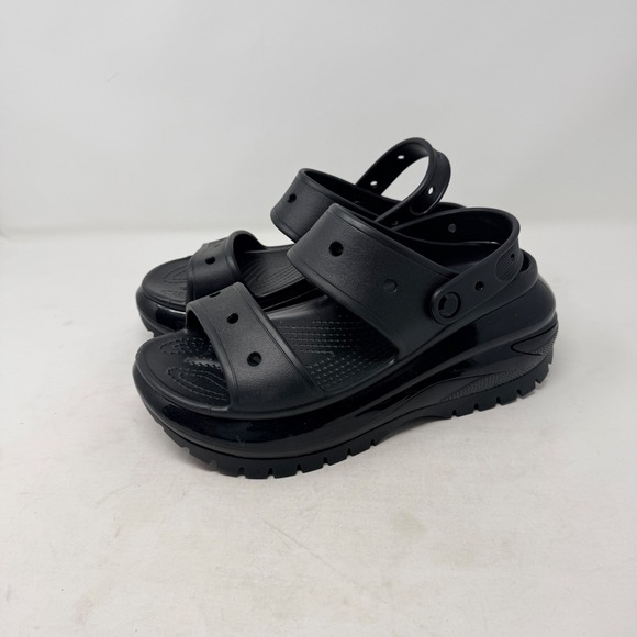 CROCS Shoes - Crocs Mega Crush Black Platform Lug Sole Sandals Size 10 Chunky Streetwear Bold